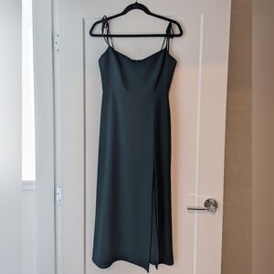 Park & Fifth Dark Green Dress size Small - front slit